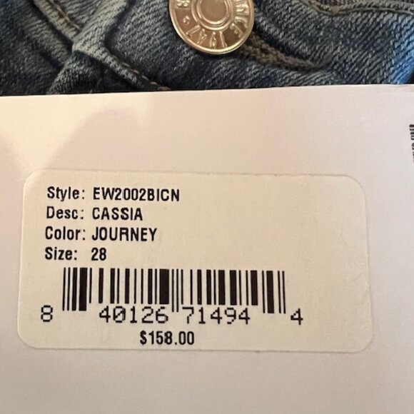 Edwin (Anthropologie) Cassia Mini Boot Jeans Size 28 Journey Wash Denim NWT - Picture 9 of 10
